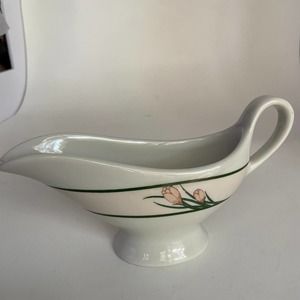 Mayer China Sauce Boat Pitcher Flowers Roses or tulips